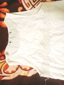 Flower White Net Top💜