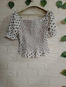 💥Polka Dot Puff Sleeve Top