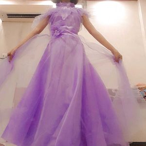 Purple Flower Girl Dress