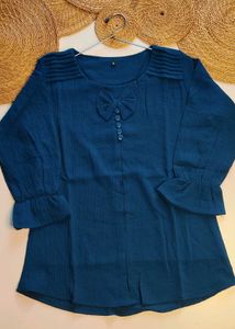 New Blue Bow Top