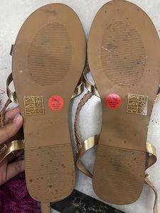 brand New Golden Sandals (size 41)