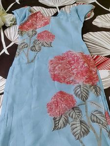 Elegant Blue Floral Kurta