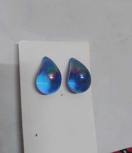 Teardrop Iridescent Earring, water Drop Earring
