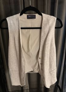 Mark &amp; Spencer Linen Blend Vest size L-XL