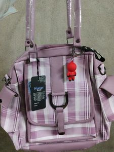 2 in 1 Stylish Plaid Backpack
