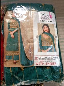 Designer Suits With Beautiful Stone And Zari Work