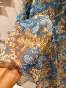 Beautiful Blue Paisley Top