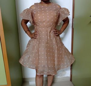 Knee Length Off Shoulder One Piece 🤎