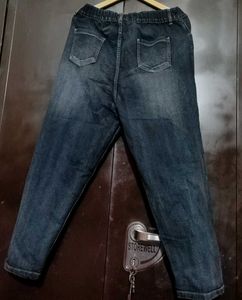 Charcoal Color Unique Panel Detail Jeans 34 Waist