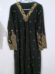 Beautiful Black Embroidered Kurta Set