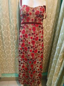Floral Applique Maxi Dress