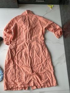 Peach Shirt Dress