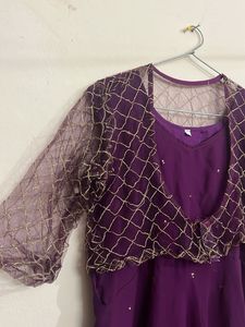 Elegant Purple Kurta Set