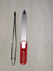 Nail File &amp; Tweezers Set