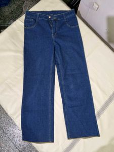 New Dark Blue Straight Fit Jeans Women