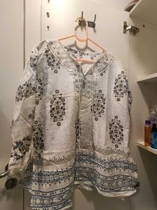 Elegant Floral Print Tunic Top