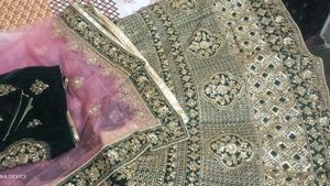 Bottle Green Bridal Lehenga