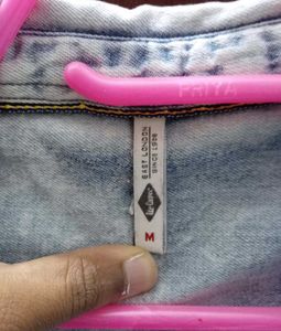 Lee Cooper Blue Denim Jacket Shirt For Women