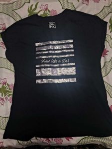 Sequin Black Tee