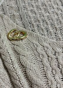 Beige Cable Knit Sweater