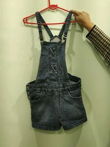Denim Overall Shorts