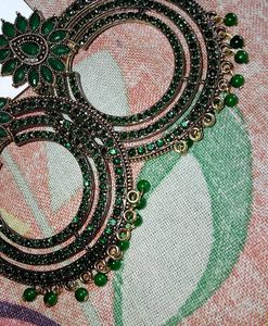 Green Fashion Earrings