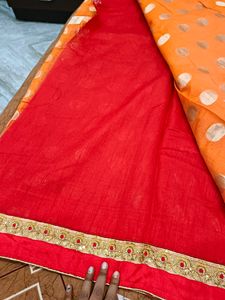 Party Wear Saree With Blouse Piece