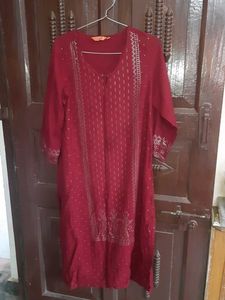 Elegant Maroon Rangriti Kurta