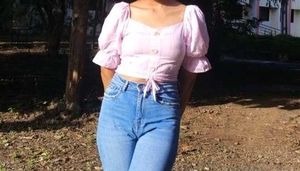 Pink Puff Sleeve Top