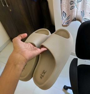 Zudio Foam Sliders – Beige | Size 43 | Brand New