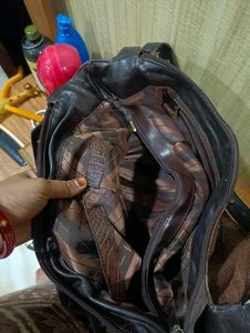 Genuine Leather Brown Crocodile Bag