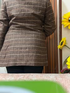 Brown Plaid Blazer