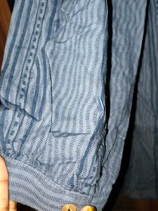 Grey Striped Tunic Top