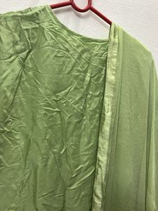 Green Embroidered Kurta Set