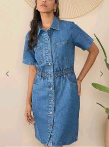 💎New with Tag Denim Lapel Coller Shirt Dress💎