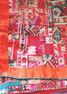 Red Embroidered Saree with Blouse
