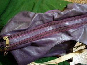 Purple Shoulder Bag with Tassels