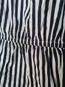 Black &amp; White Striped Mini Dress