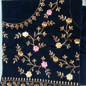 Velvet Embroidery Lehenga Choli With Dupatta
