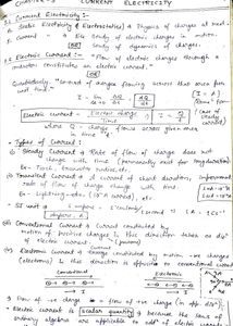 Physics Class 12 Handwritten NCERT Notes (IIT JEE)