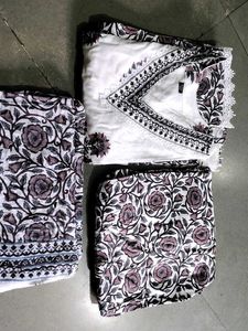 Elegant Floral Print Kurta set
