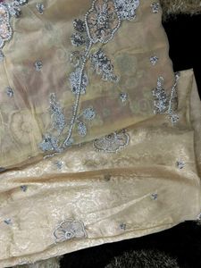 Heavy Party Wear Dress Material Handworked