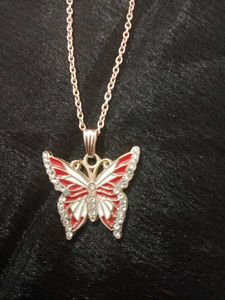 Rose Gold Butterfly Charm Jewelry Set
