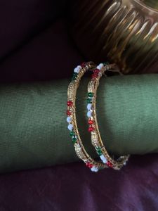 Festive Beaded Bangles