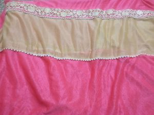 Peach With Golden Saree