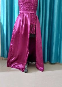 Designer Slit Cut Skirt Gown All Size