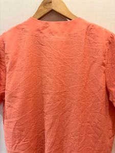 Vintage Coral Embroidered Top