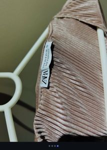 Zara Mauve Pleated Crop Top
