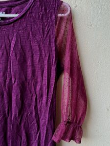 New Purple Top 💜with Mesh Sleeves🪻