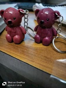Cute Bear Lip Gloss Keychain